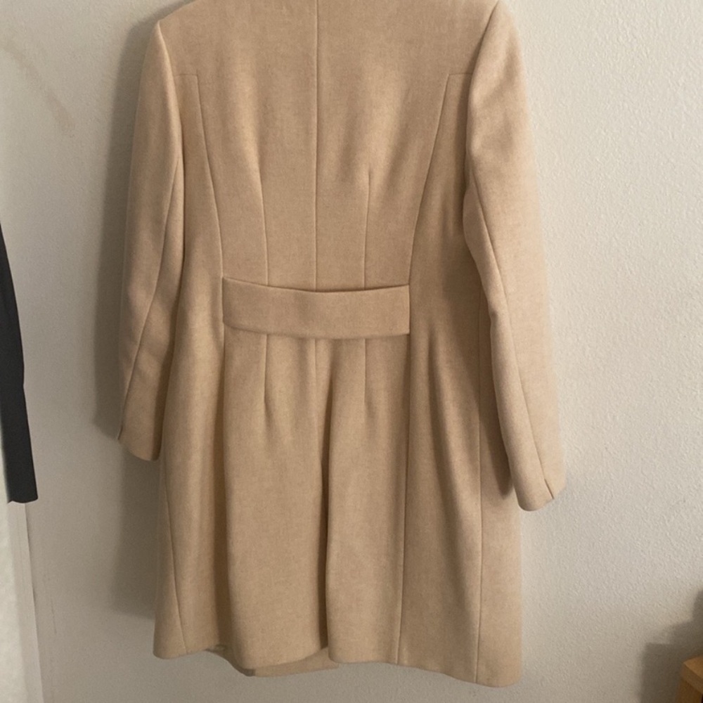REISS Marcie Wool Blend Mid Length Coat Stone Color - Picture 7 of 16